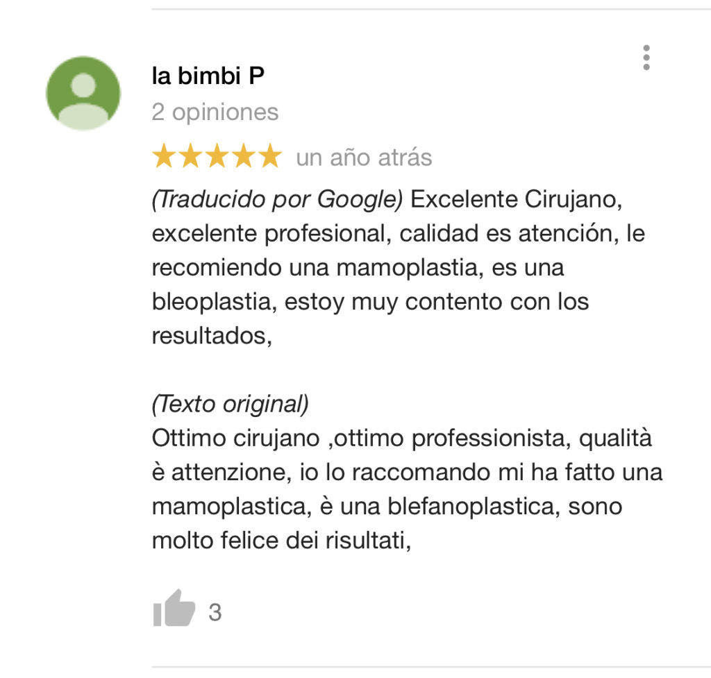 Comentario Dr. Giovanny Alvarado - Cirujano Plastico de Cali, Colombia