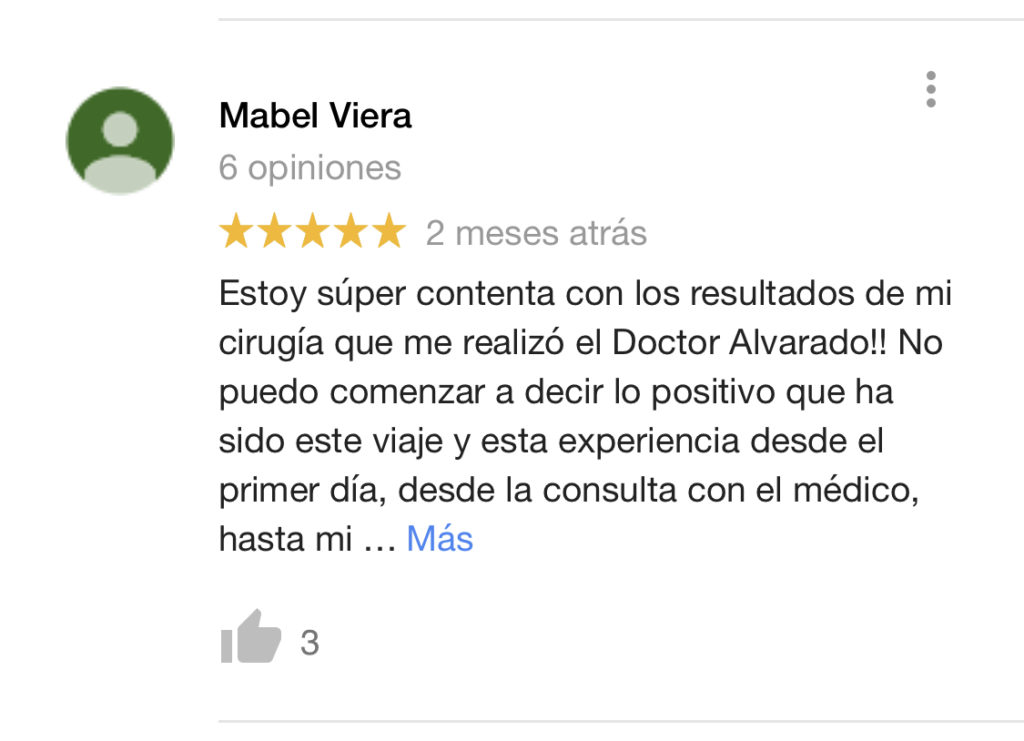 Comentario Dr. Giovanny Alvarado - Cirujano Plastico de Cali, Colombia